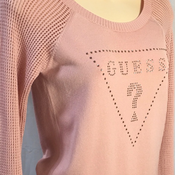 Authentic Guess pastel pink and embellished jumper - Picture 4 of 12